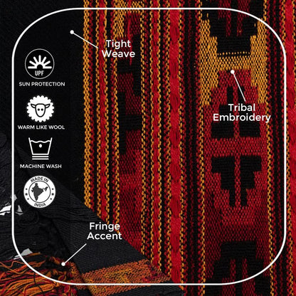 Meditation Shawl or Blanket, Exotic Shawl/Wrap, Oversize Scarf or Stole. Unisex