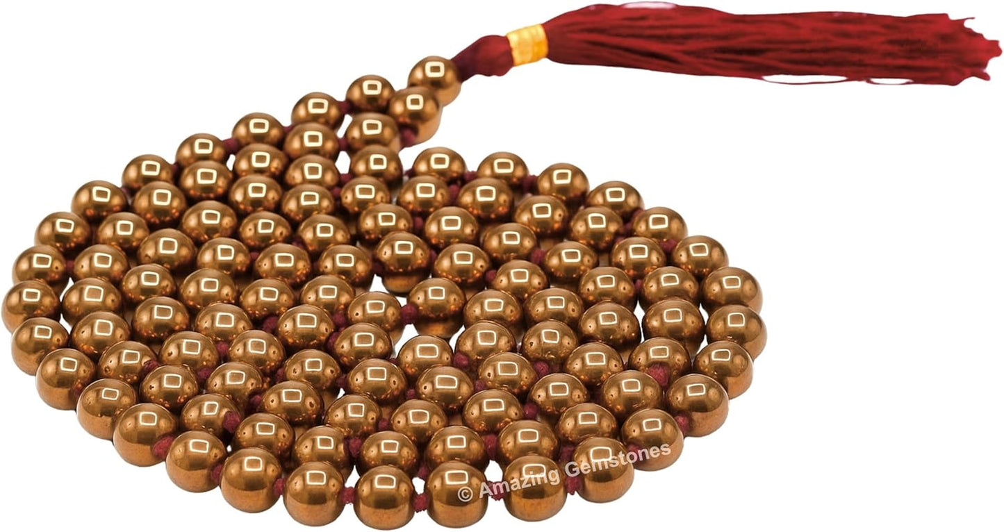 Amazing Gemstone 108 Beads Handmade Mala (Knotted, Rudraksha) - Colors A