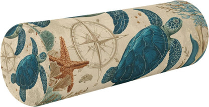 c Neck Roll Pillow Bolster Round Health Memory Foam Long Cervical Cylinder Pillows with Removable Washable Cover for Body Bed Legs Back Yoga - Colors B