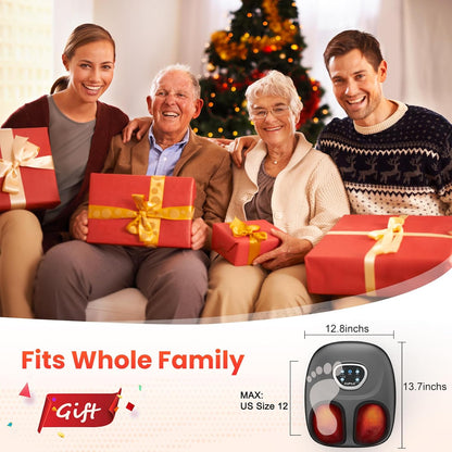 CuPiLo Foot Massager FSA Eligible HSA, 2026 Upgraded, Fathers Day Dad Gifts for Men, Feet Massager with Heat for Plantar Fasciitis Relief, 5 Levels Compression & Vibration Massage for Neuropathy