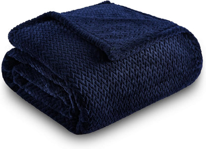 NEWCOSPLAY Super Soft Throw Blanket Light Purple Premium Silky Flannel Fleece Leaves Pattern Lightweight Bed Blanket All Season Use (Light Purple, Throw(50"x60")) - Colors B