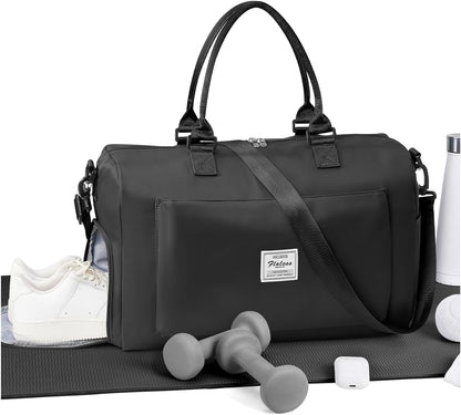 Gym Bag Womens Mens with Shoes Compartment and Wet Pocket Travel Duffel Bag for Women for Plane Sport Gym Tote Bags Swimming Yoga Waterproof Weekend Overnight Carry on Bag Hospital Holdalls - Colors B