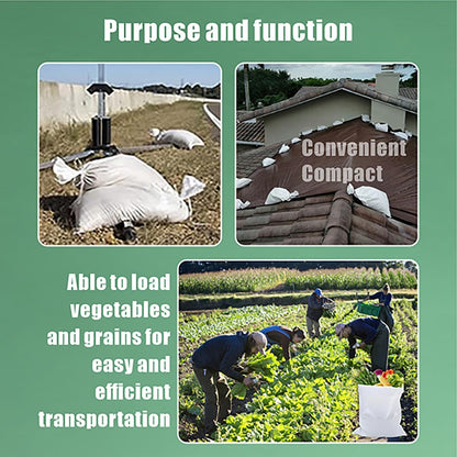 50 Pack Empty Sandbags with Ties,14x26 inches Woven Polypropylene Sand Bags with UV Protection(White)
