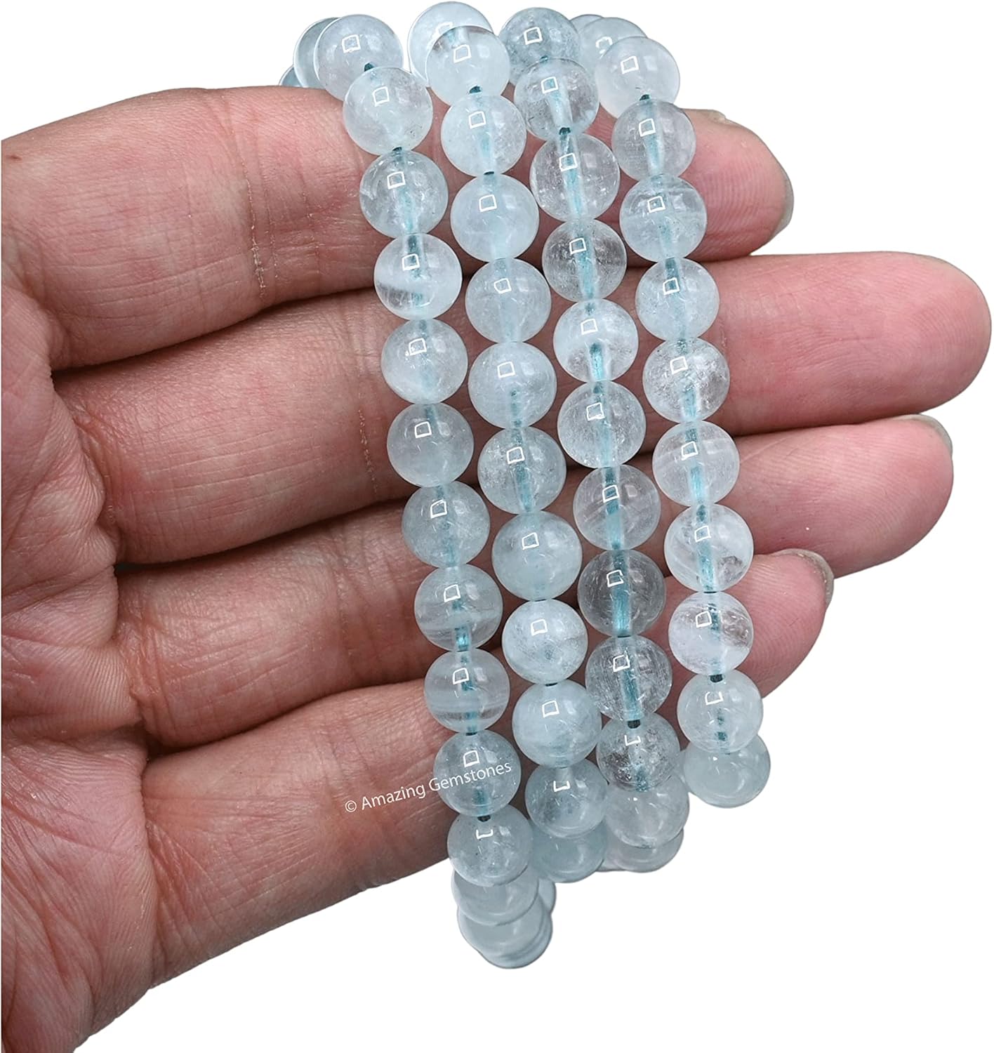 Amazing Gemstone 108 Beads Handmade Mala (Knotted, Rudraksha) - Colors A