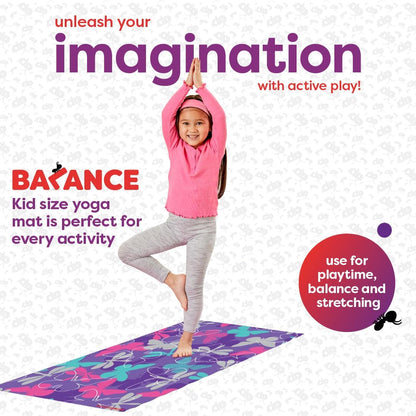 Antsy Pants Kids Yoga Mat - Yoga Mat for Kids, Yoga Mats for Home Workout, Travel Yoga Mat, Yoga Mat Non Slip, 60” x 24”, 3mm Free of Toxic Phthalates