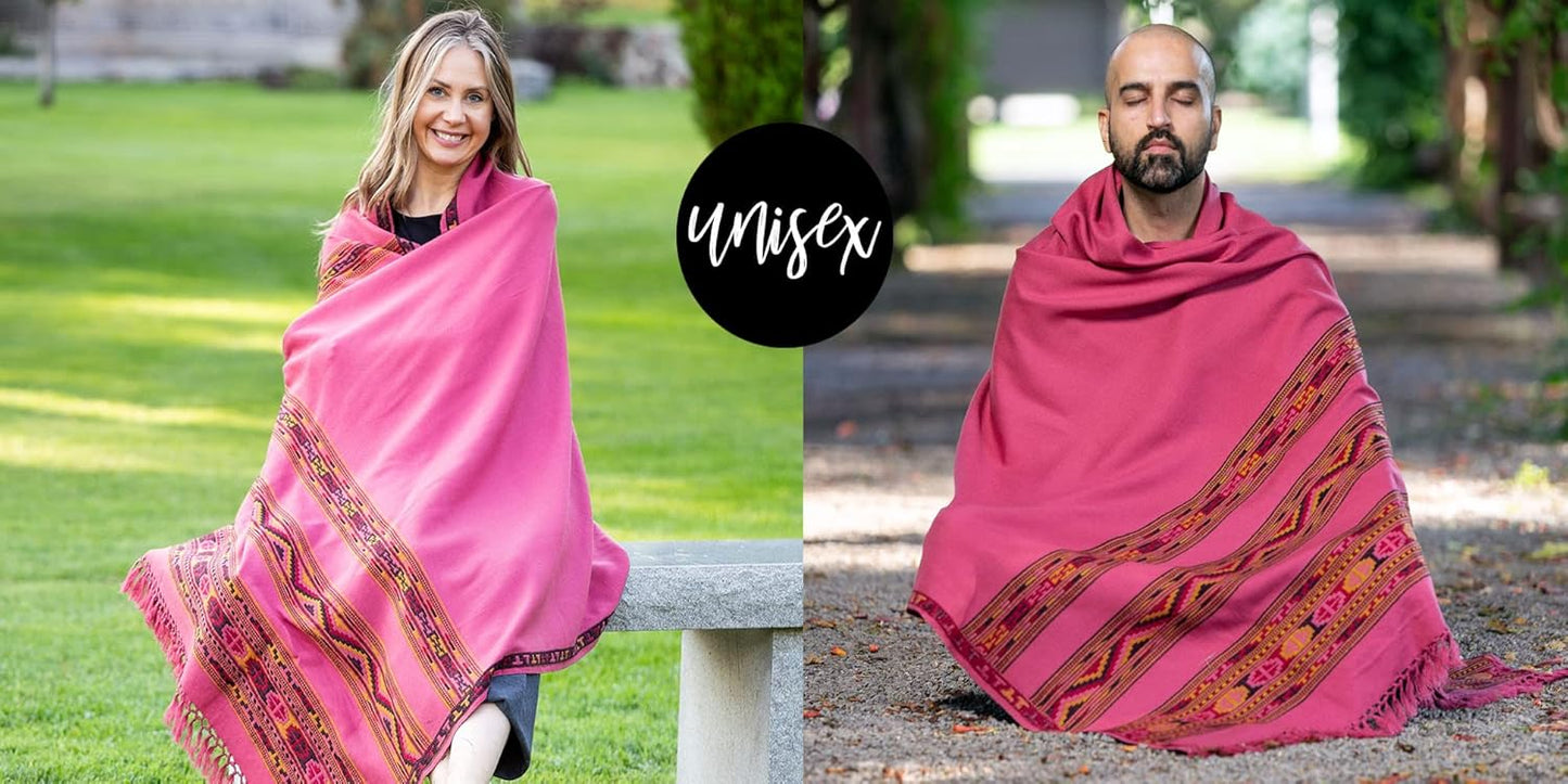 Meditation Shawl or Blanket, Exotic Shawl/Wrap, Oversize Scarf or Stole. Unisex