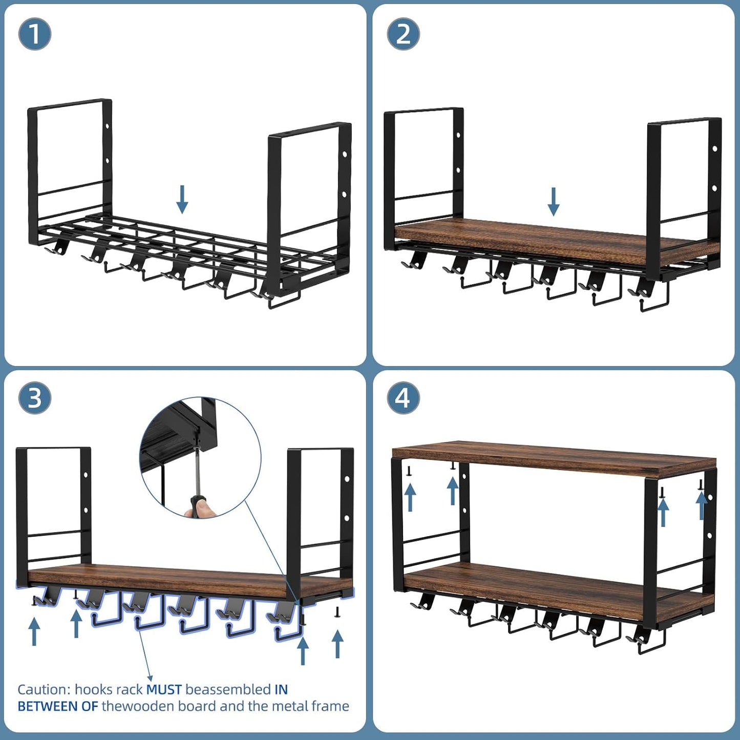 TJ.MOREE 2 Tier Floating Shelf Compatible with Tonal Accessories, T-Bracket Lock Adapters Hanger, Wall Mount Home Gym Storage Rack for Fitness Equipment