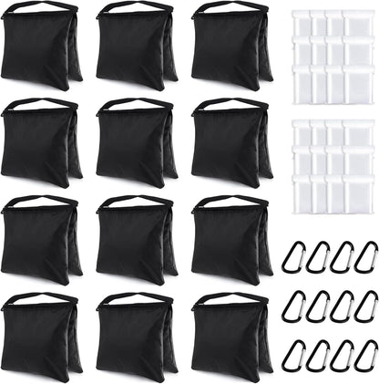 ABCCANOPY Photography Sandbag for Video Stand, Heavy Duty Weight Bags for Light Tripod, Camping Chair, 4 Packs (Black) No Sand