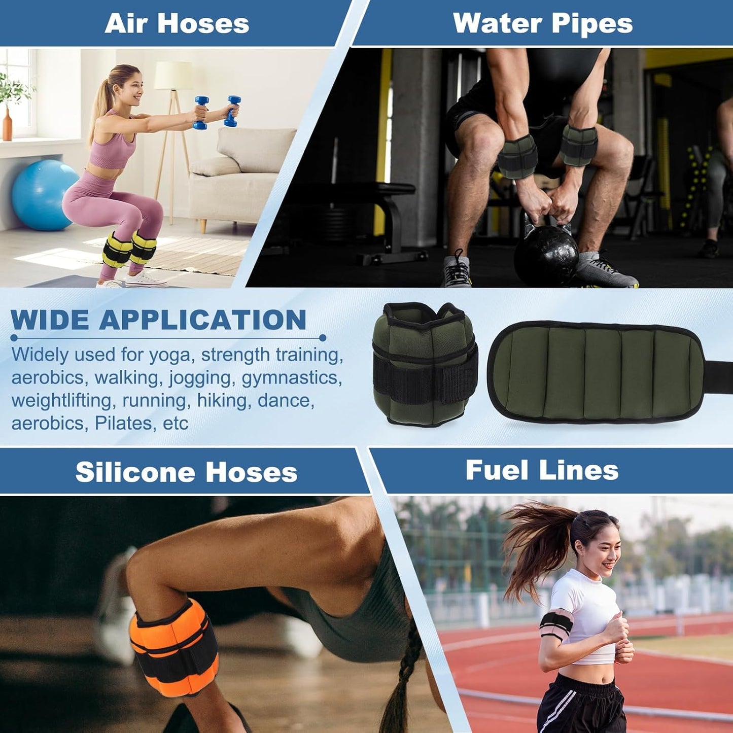 PATIKIL Adjustable Ankle Weights Wrist Leg Arm Weights Sandbags for Women Men Strength Training Weight Yoga Jogging Walking Aerobics