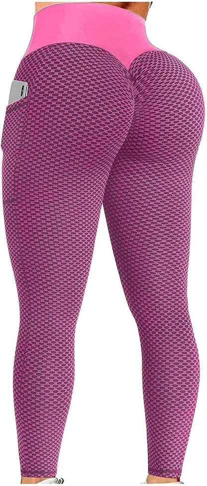 JGS1996 Butt Lifting Leggings for Women Tummy Control Workout Yoga Pants High Waisted Scrunch Booty Gym Tights