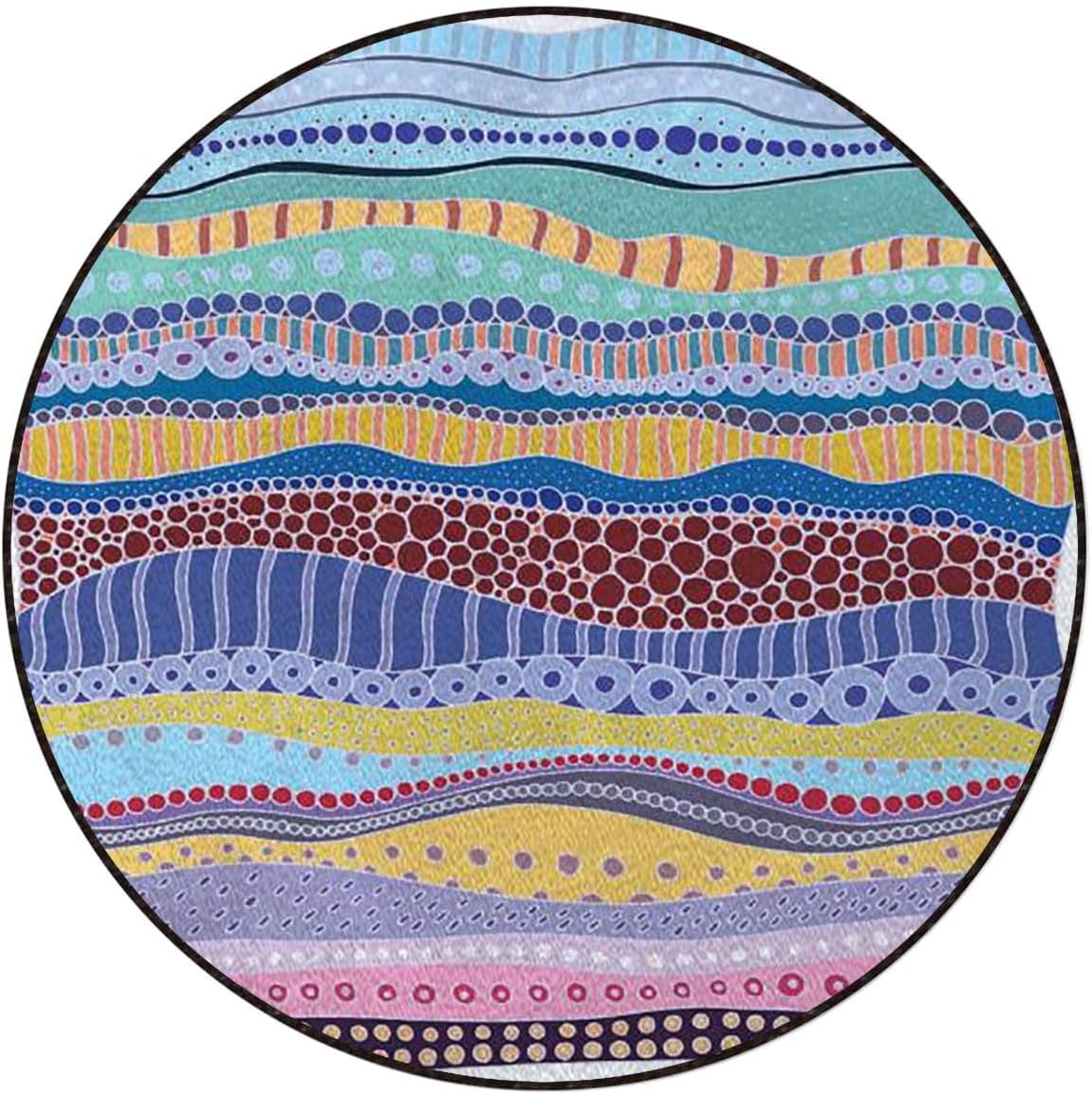 Emerald Fern Green Round Area Rugs,Indoor Throw Runner Circle Rug Entryway Doormat Floor Carpet Pad Yoga Mat for Bedroom Living Room Circuit Board Diagram Diameter 39.4 in
