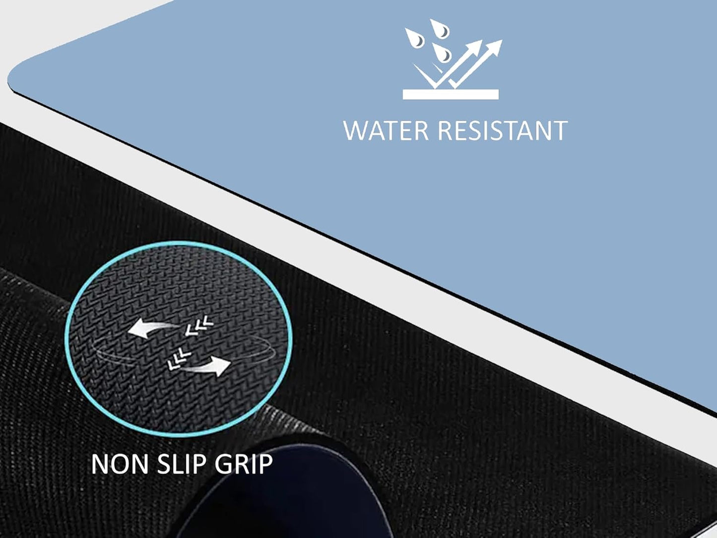 Premium Yoga Mat - 5mm Thick, Extra Wide & Long, Non-Slip Natural Rubber Base & PU Top, Anti-Tear, Ideal for Yoga, Pilates, and Fitness.