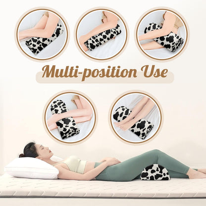 Knee Pillow for Back Sleeping – Half Moon Bolster Pillow for Under Knee While Sleeping Support, Leg & Back Pain Relief (21.5x9x5 Inches)