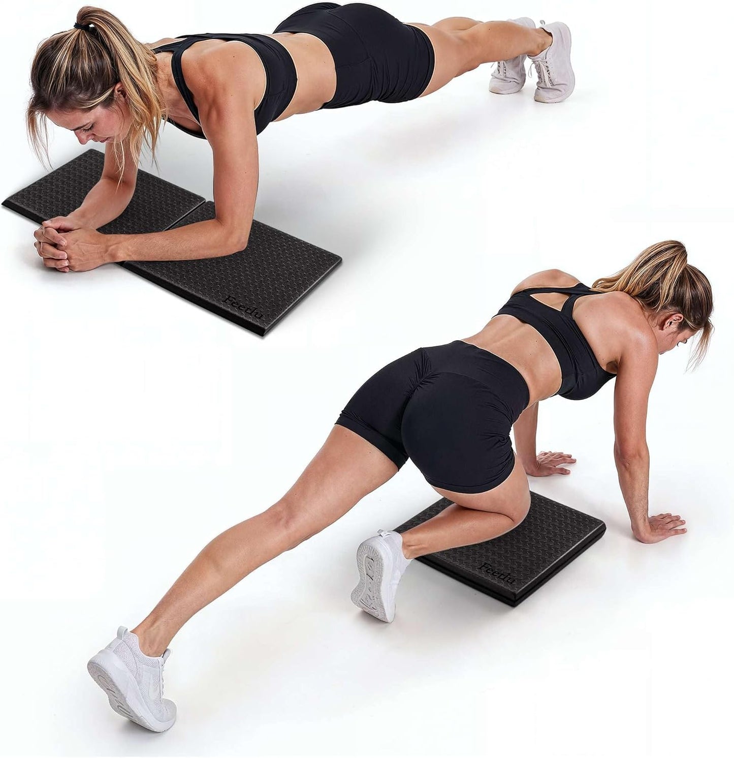 Yoga Knee Pad Cushion Exercise Knee Pad Folding, 1/2" Thick 24"x12" Eliminate Pain During Yoga or Exercise Workout– Extra Thick Padding& Support for Yoga Pilates, Fitness Exercise