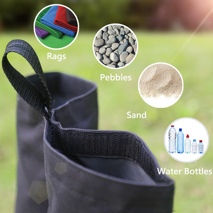 ABCCANOPY Canopy Weights 120 LBS Gazebo Tent Sand Bags,4-Pack Gray (Without Sand)