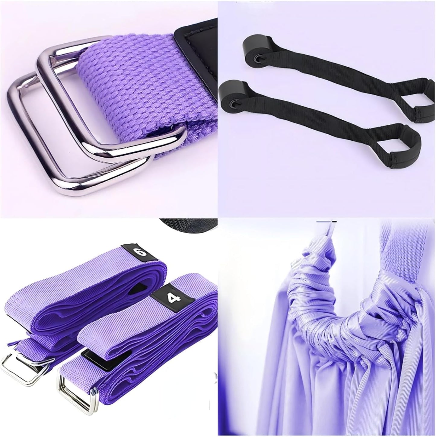 Aerial Yoga Stretching Strap - Adjustable Yoga Straps for Stretching, Flexibility & Inversion Training | Portable with Pouch for Pilates, Ballet, Gymnastics