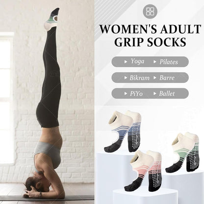 Pilates Socks with Grips for Women,Yoga Socks, Non-Slip Yoga Sock with Toe Separators, Pilates Non Slip Sock