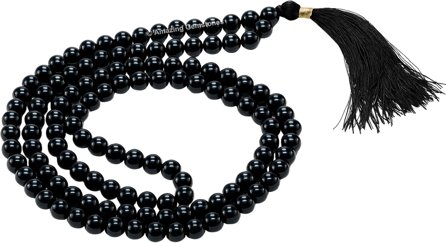 Amazing Gemstone 108 Beads Handmade Mala (Knotted, Rudraksha) - Colors A
