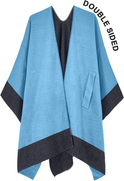 Moss Rose Women's Shawl Wrap Poncho Ruana Cape Open Front Cardigan Shawls for Spring Fall Winter