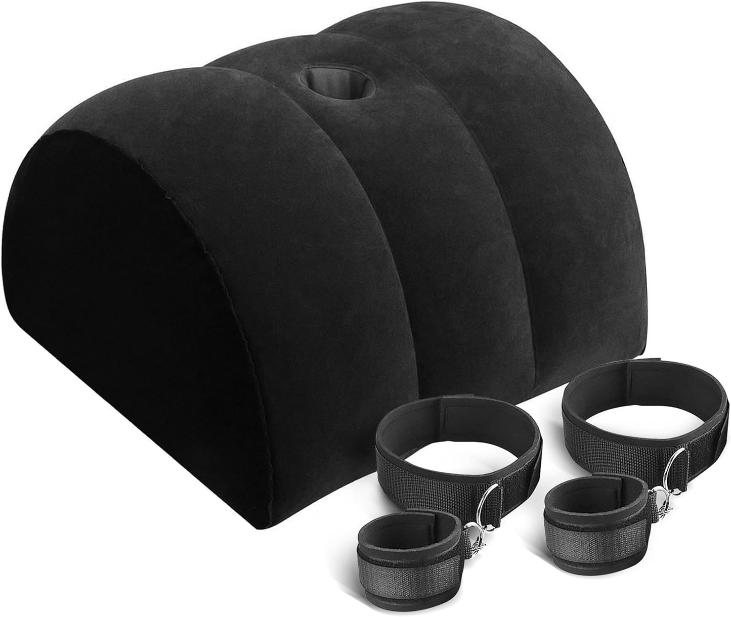Inflatable Pillow with Adjustable Support Straps - Portable Wedge Cushion for Sleep, Leg Elevation, Back & Knee Pain Relief, Yoga, Travel & Bed Positioning