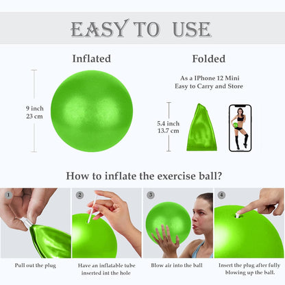 PL-0003 Soft Exercise Ball, Anti-Burst Yoga Ball Chair Supports 2200lbs PL-0003