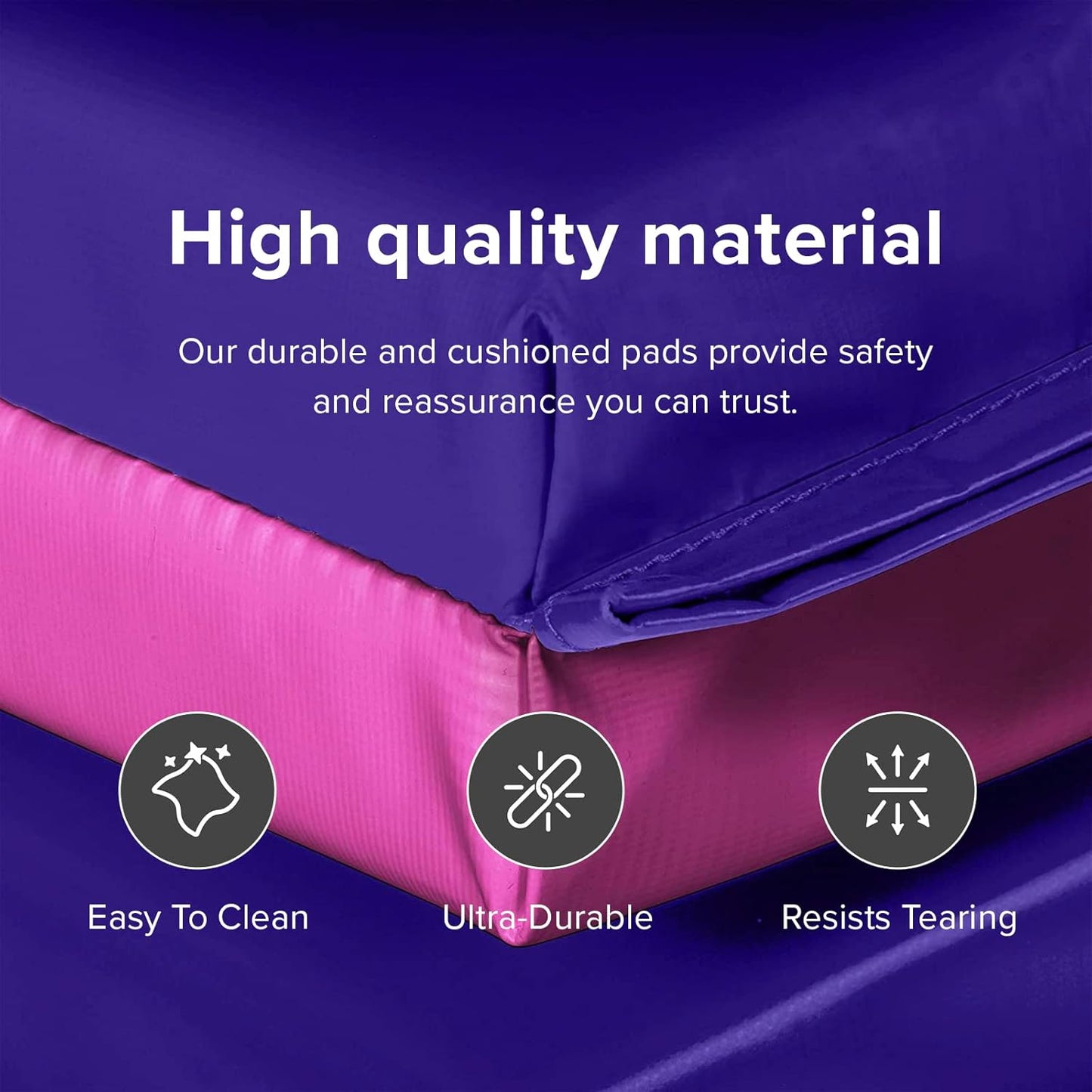 We Sell Mats - 4 ft x 8 ft x 2 in Premium Personal Fitness & Exercise Mat for Home Workout - Lightweight and Folds for Carrying – All Purpose Home Gym Mat – Thick Mat for Yoga, Pilates, Stretches