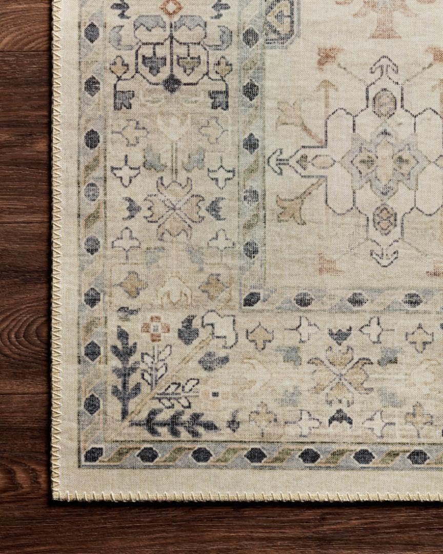Loloi Hathaway Collection HTH-06 Blush/Multi 2'-6" x 7'-6", .25" Thick, Runner Rug, Soft, Durable, Printed, Modern, Low Pile, Non-Shedding, Easy Clean, Living Room Rug