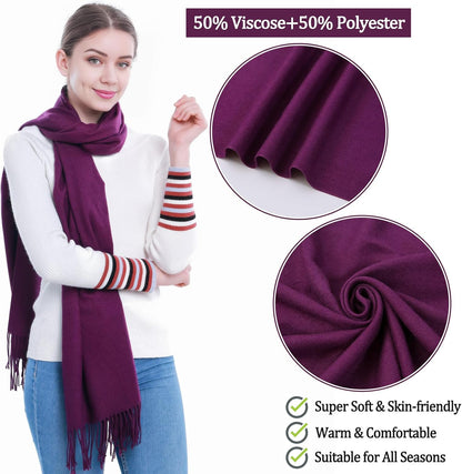Pashmina Scarf and Shawl - Soft Women Pashminas Wrap for Wedding Evening Party dresses