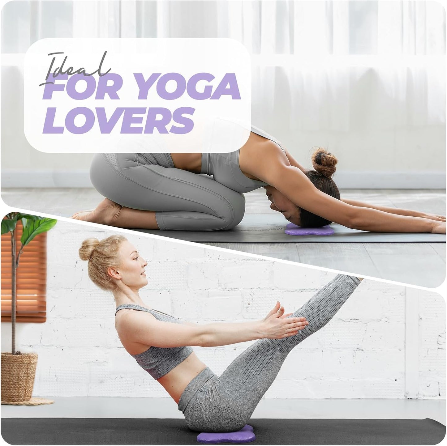 Yes4All Yoga Knee Pads Pair, Thick Yoga Kneeling Pad for Pilates Exercise, Cushion Gear for Knees & Elbow with 13/16" Thickness