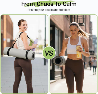 Slim Panda 2-Pack Yoga Mat Straps, Adjustable Yoga Mat Straps, Yoga Mat Storage Straps (Yoga mat not included)