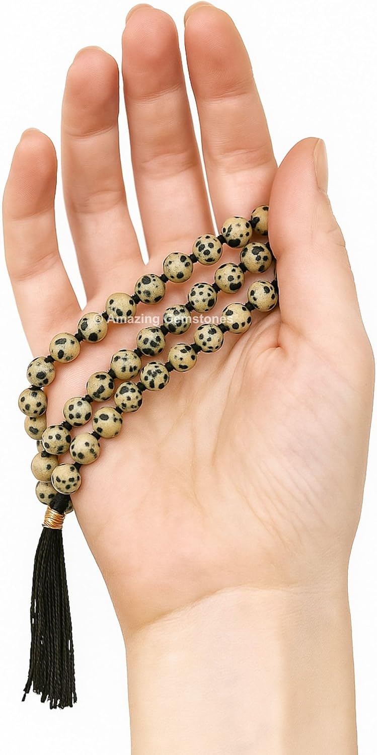 Amazing Gemstone 108 Beads Handmade Mala (Knotted, Rudraksha) - Colors B