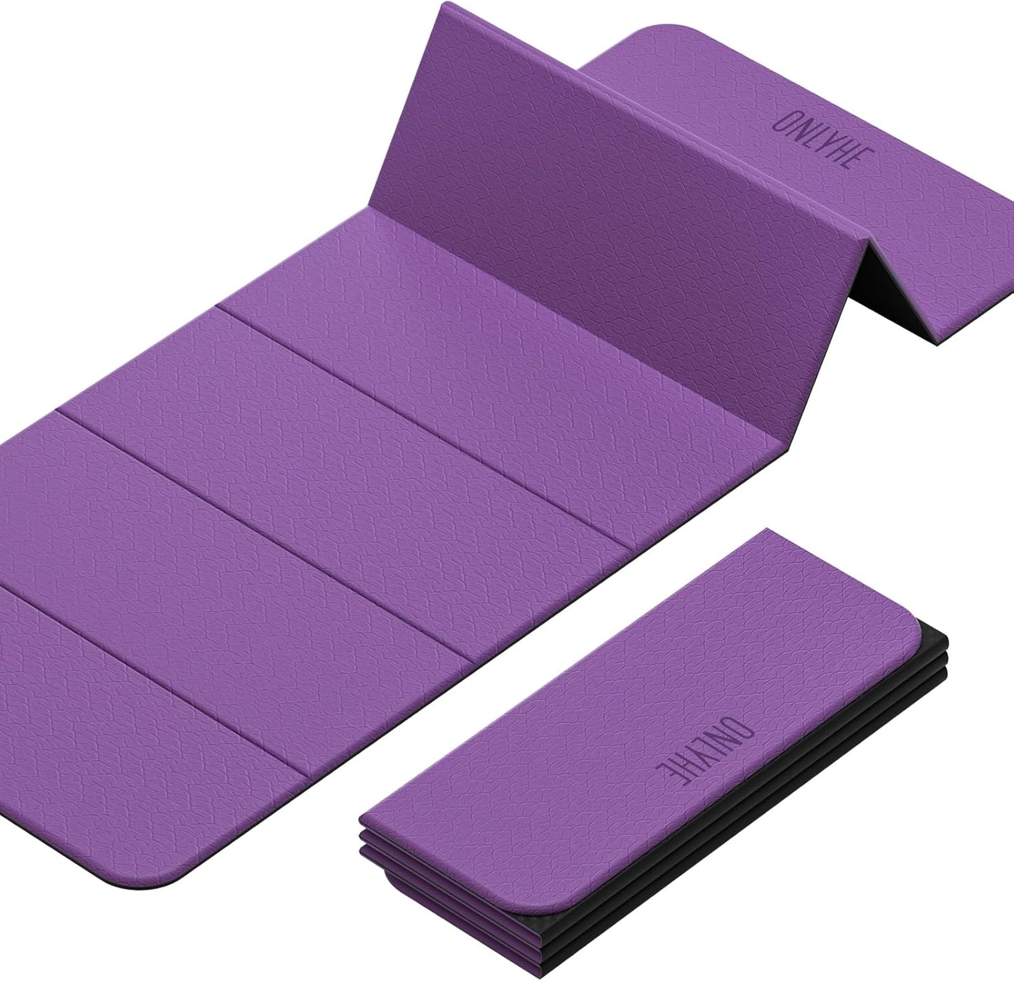 Foldable Yoga Mat (12mm) Exercise Mats for Home Workout,Comfortable and Durable,Thick-Portable Folding Mat,Non Slip,Pilates Mat Thick,Outdoor Use,Meditation,Travel,Camping（71"x24" x0.47"）