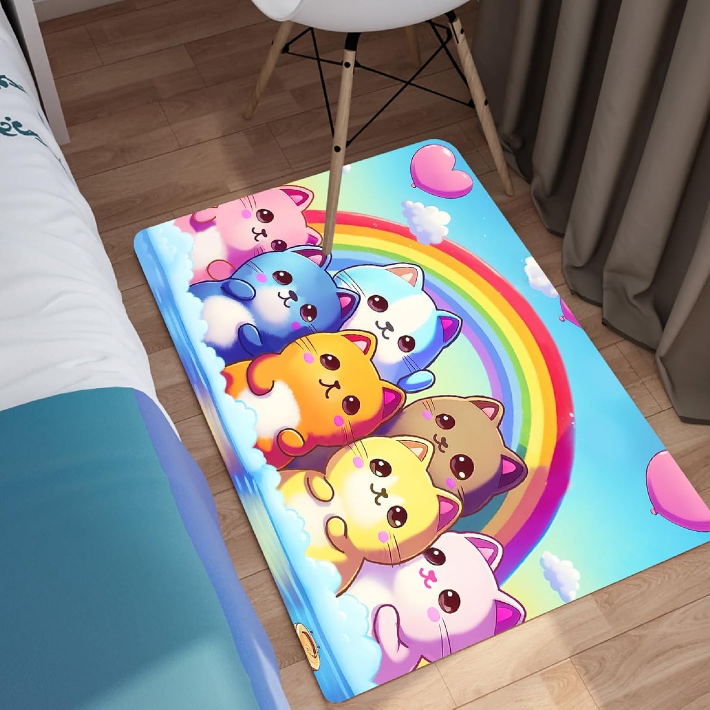 Black Girl Area Rug for Bedroom African American Rugs for Room Princess Carpet Kids Rugs for Bedroom African Girls Carpet for Living Room Teen Girls Yoga Mats, Pink, 4'×5'