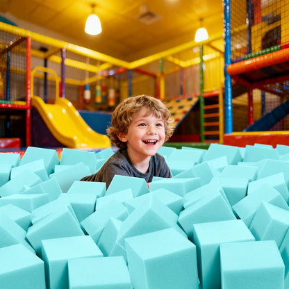 24PCS Foam Cubes 5"x5"x5"- Foam Pit Blocks Set, Soft Stacking Blocks for Indoor Games,Trampolines, Gymnastics, Parkour & Action Sport (6 Colors)