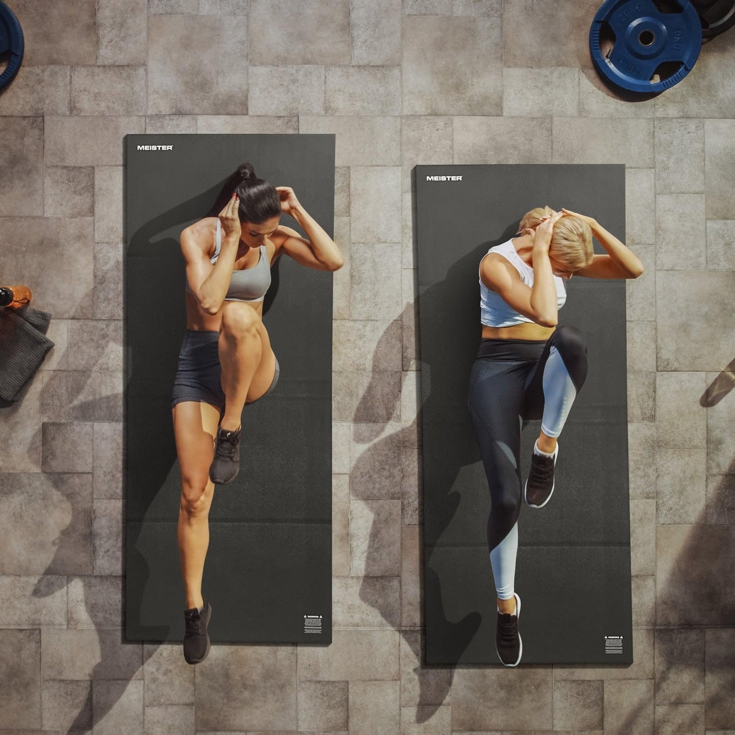 Meister X-Thick 1" Fold-Out Workout Mat - XL Non-Slip Padded Floor for Exercise, Stretching & Yoga
