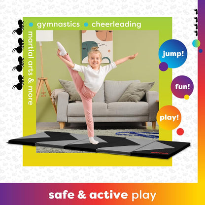 Antsy Pants Tumbling Mat for Kids – Gymnastics Mat, Easy to Clean, Sturdy, Foldable Tumbling Mats, Padded, Lightweight, Portable, Gymnastics Equipment for Active Play
