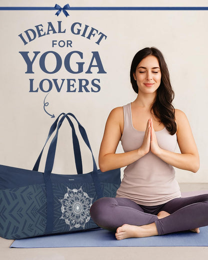 Gonex Yoga Mat Bag, Extra Canvas Gym Bag with Waterproof Pocket Metal Zipper, Fits Mat & Blocks, Stylish Yoga Mat Carrier for Women, Ideal for Yoga, Pilates, Workout, Travel