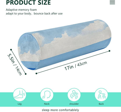 Yoga Bolster Pillow Round Neck Roll Pillow Bed Round Pillow for Baby Cylinder Decorative Pillow Bolster Pillow Covers with Zipper Gold Stripe