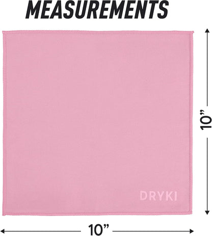DRYKI Pocket-Sized Sweat Towels - The Original Sweat Absorbing Handkerchiefs - Quick-Dry Microfiber Sweat Rags for Face, Hands, & Body - Men & Women - Gym, Sports, and Work (Blue: 5 Pack)