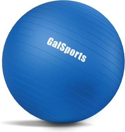 GalSports Stability Ball for Core Training & Physical Therapy – Anti-Burst, Slip-Resistant Yoga Ball for Home Gym, Pilates, Balance & Posture Improvemen