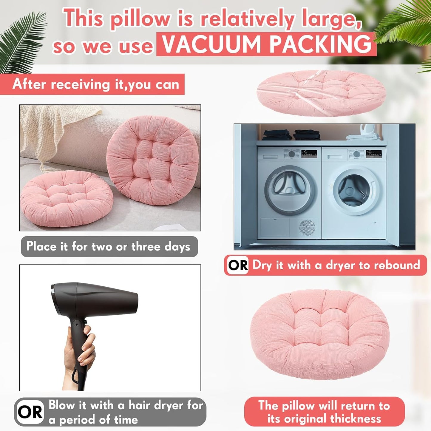 Jerify Floor Pillow Cushions Large Round Square Large Meditation Floor Pillow for Classroom Adult Meditation Picnic Party Seating Learning Daycare School(Square,Mixed Colors,4 Pcs)