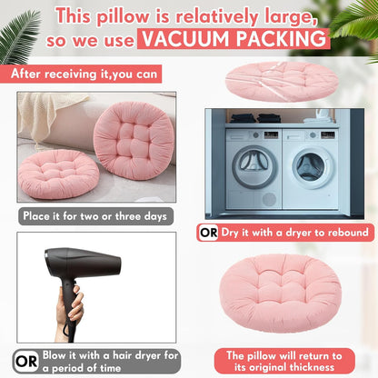 Jerify Floor Pillow Cushions Large Round Square Large Meditation Floor Pillow for Classroom Adult Meditation Picnic Party Seating Learning Daycare School(Square,Mixed Colors,4 Pcs)
