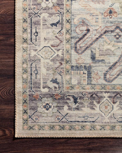 Loloi Hathaway Collection HTH-06 Blush/Multi 2'-6" x 7'-6", .25" Thick, Runner Rug, Soft, Durable, Printed, Modern, Low Pile, Non-Shedding, Easy Clean, Living Room Rug