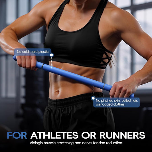 Massage Roller Stick – Deep Tissue Muscle Roller for Full Body, Myofascial Release Tool for Legs, Neck, Arms & Calves, Sore Muscle Recovery Stick for Athletes & Home Use