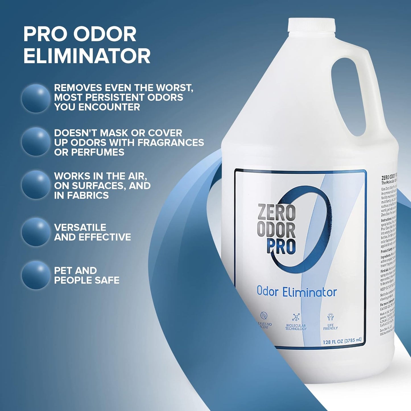 Zero Odor Pro Commercial Strength Odor Eliminator, Room Deodorizer and Air Freshener, Trigger Spray, 32 oz