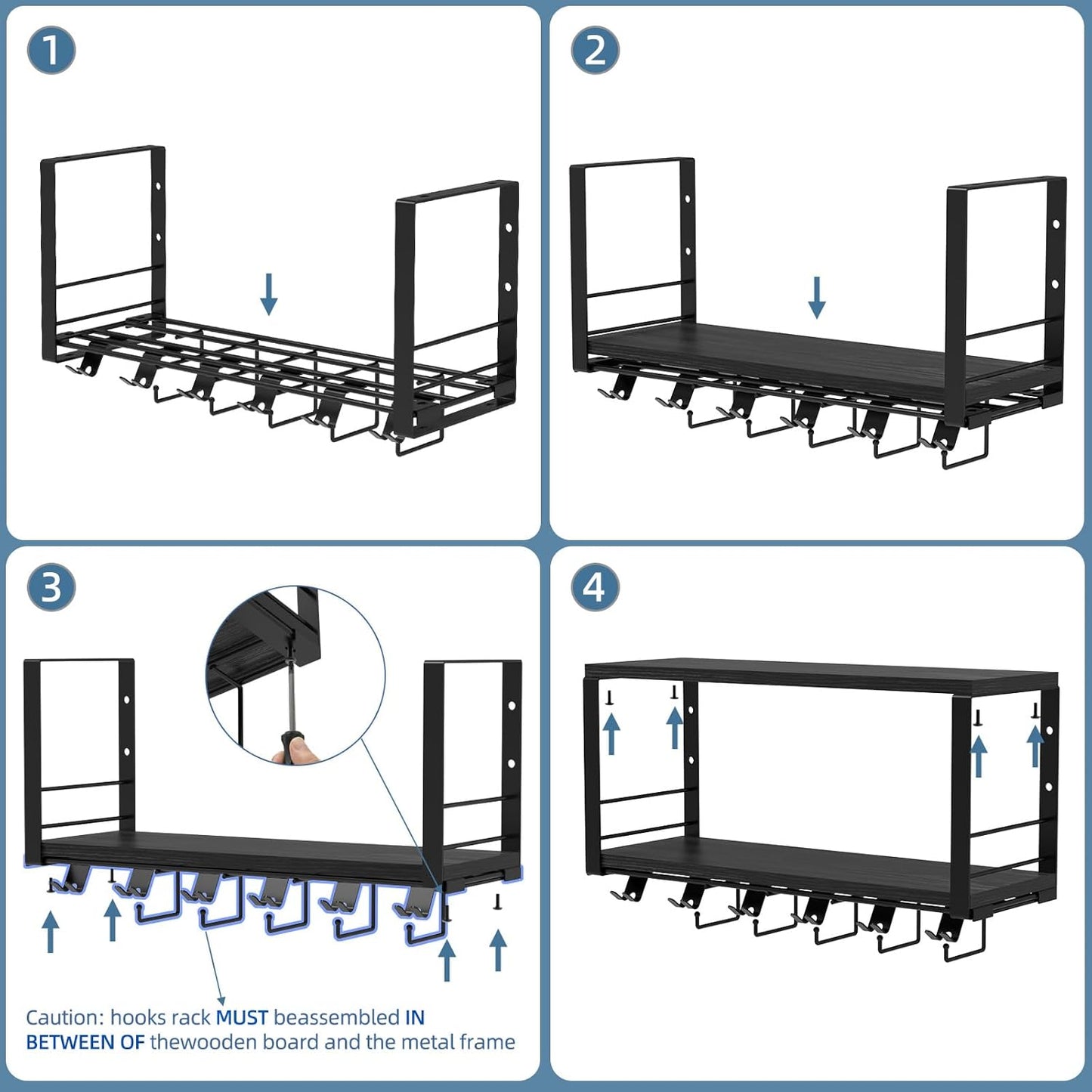 TJ.MOREE 2 Tier Floating Shelf Compatible with Tonal Accessories, T-Bracket Lock Adapters Hanger, Wall Mount Home Gym Storage Rack for Fitness Equipment