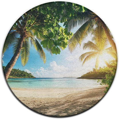 Room Sofa Yoga Soft Round Carpet, Home Decor Non Slip Kitchen Office Circle Rug, Machine Washable Modern Round Area Rug Beach Turtles, 60inch