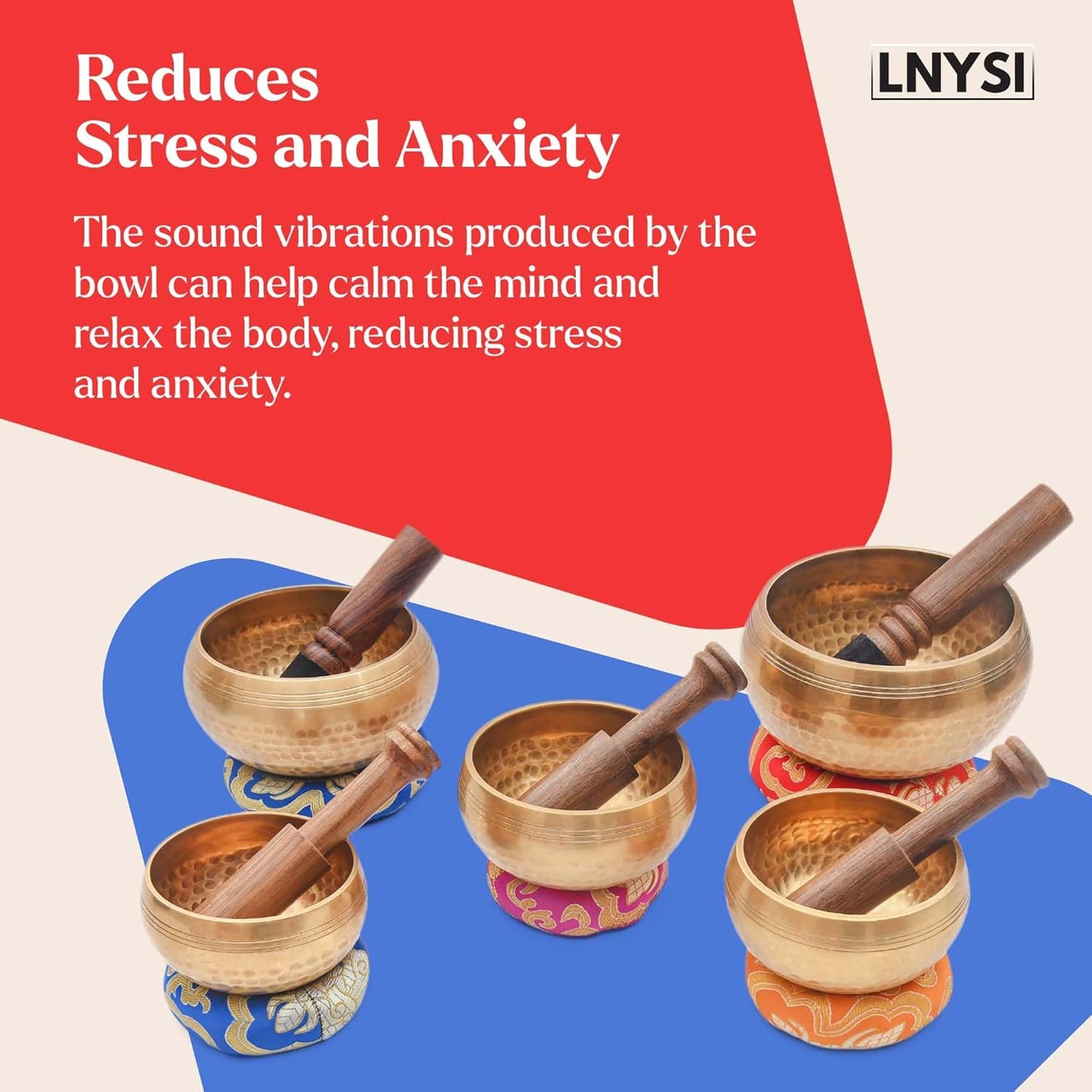 Tibetan Singing Bowl Set - Authentic Cuencos Tibetanos for Sound Healing, Meditation & Chakra Balancing - Includes Cushion, Mallet-Unique Spiritual Gifts for Women and Men (7 Chakra Hand Hammered Set)