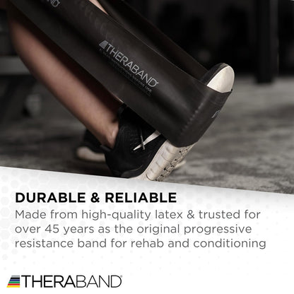 THERABAND Professional Resistance Band, Red Level 2 Medium, 5 ft Exercise Band for Physical Therapy, Strength Training, Upper and Lower Body Workouts, Yoga and Pilates