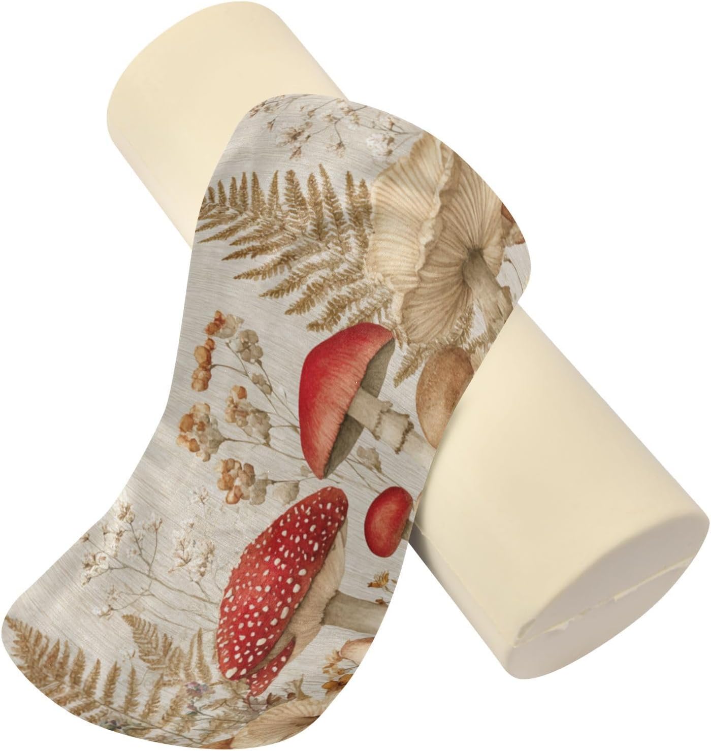 c Neck Roll Pillow Bolster Round Health Memory Foam Long Cervical Cylinder Pillows with Removable Washable Cover for Body Bed Legs Back Yoga - Colors A